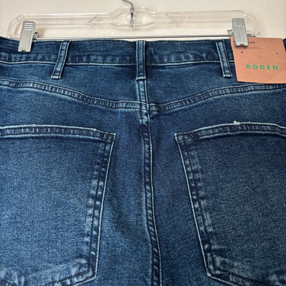 Boden High Rise Classic Slim Jeans Size W32xL32 NEW Blue Tapered Leg Raw Hem - Picture 8 of 16